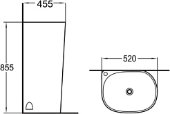 SantiLine Раковина напольная 52 SL-4001 белая – фотография-2